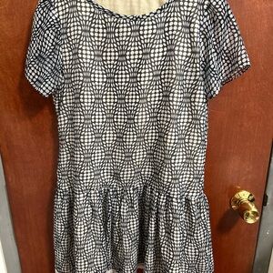 Black and White Patterned Dress